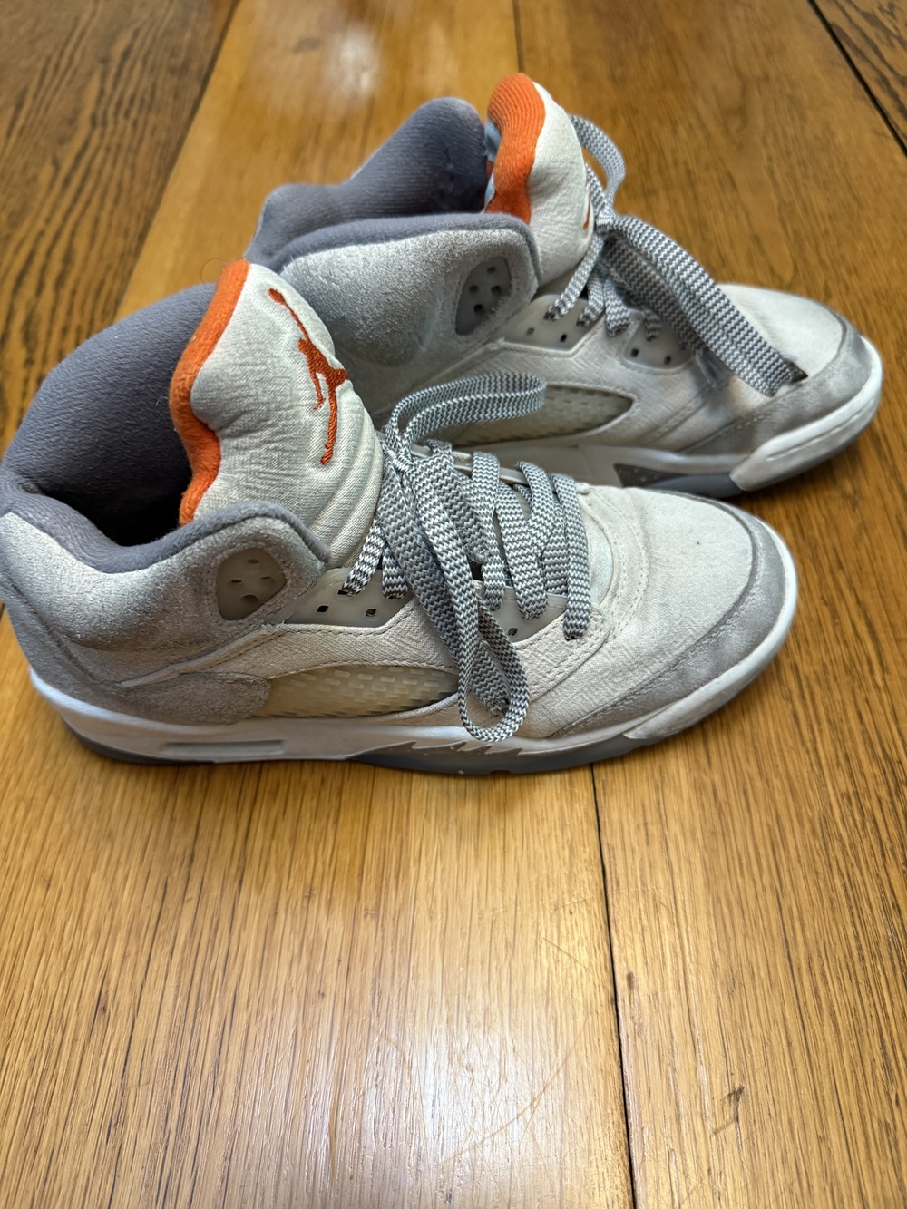 Air Jordan 5 Retro Shoes Youth Size 5.5Y PS Stealth FD9220-180 Sneakers